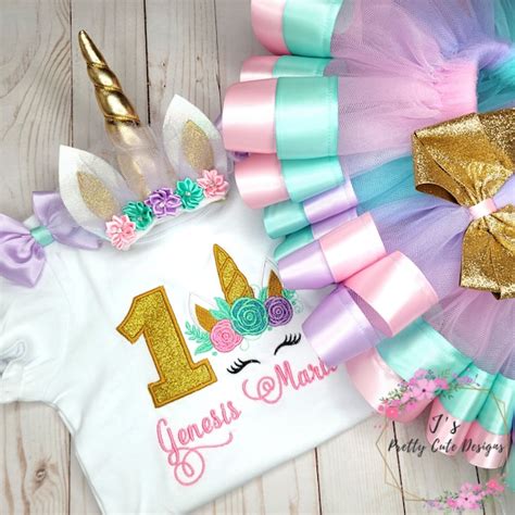 Unicorn Birthday Outfit - Etsy