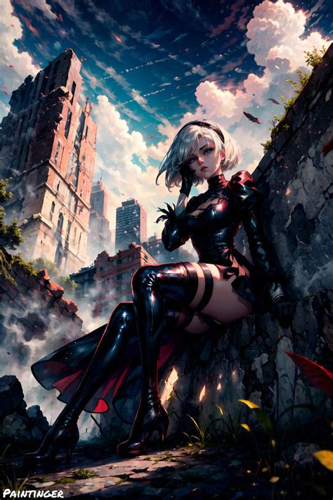 NieR: Automata, 2B by Paintinger on DeviantArt