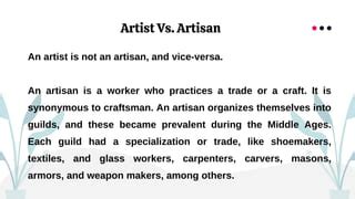 Handouts 1 artists and artisans | PPT