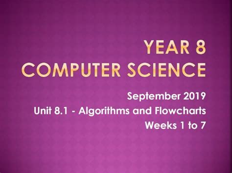 Computer Science: Algorithms & Flowcharts [L1] | Teaching Resources