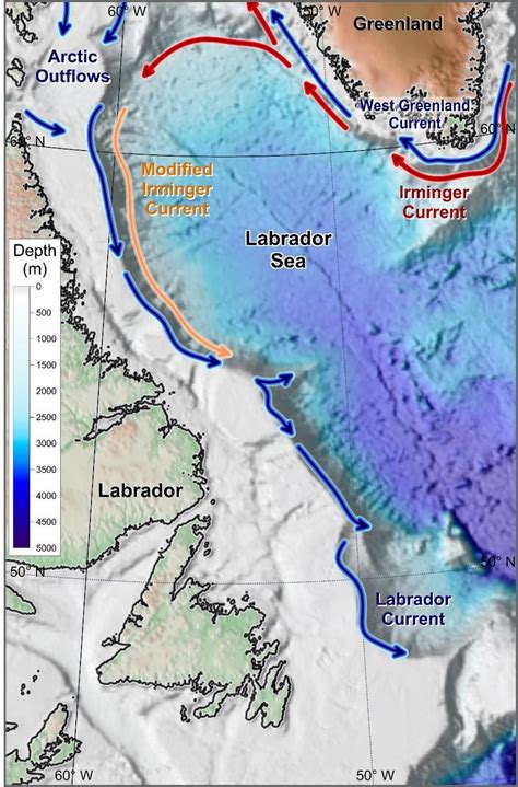 3 Map showing the location, bathymetry and main currents of the ...