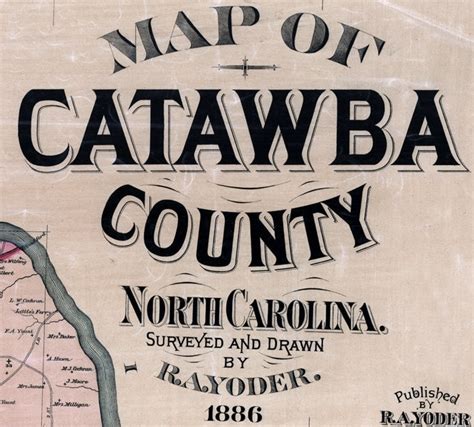 1886 Map of Catawba County North Carolina - Etsy