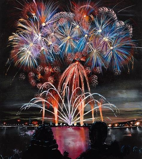 Painting, Firework painting, Oil painting