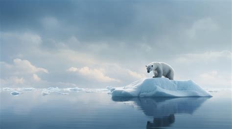 Premium AI Image | A polar bear on an iceberg