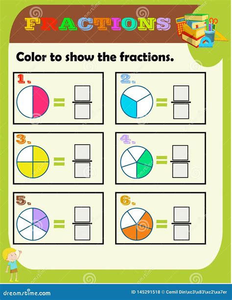 Circle the Correct Fraction, Mathematics, Math Worksheet for Kids ...