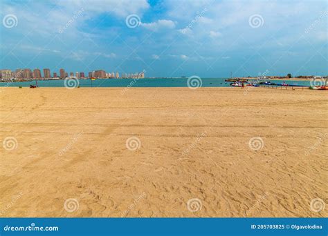 The General View of the City Katara Beach in Doha, Qatar Stock Image ...