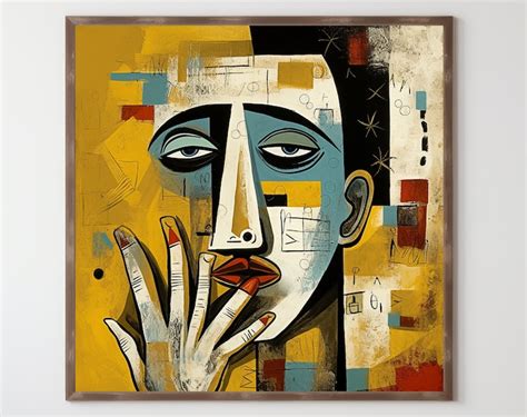 Pablo Picasso Abstract Face Art Print Painting, Picasso Poster, Picasso ...