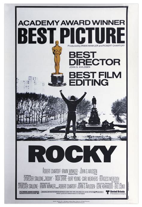 Lot Detail - Academy Awards Poster for 1976 Best Picture ''Rocky''