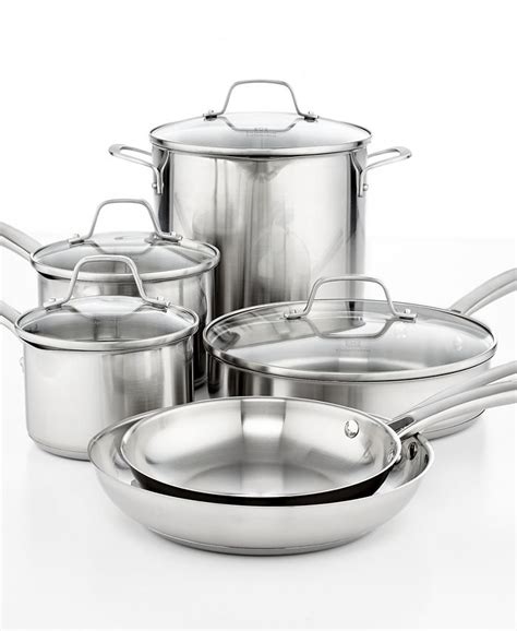 Calphalon Classic Stainless Steel 10-Pc. Cookware Set - Macy's