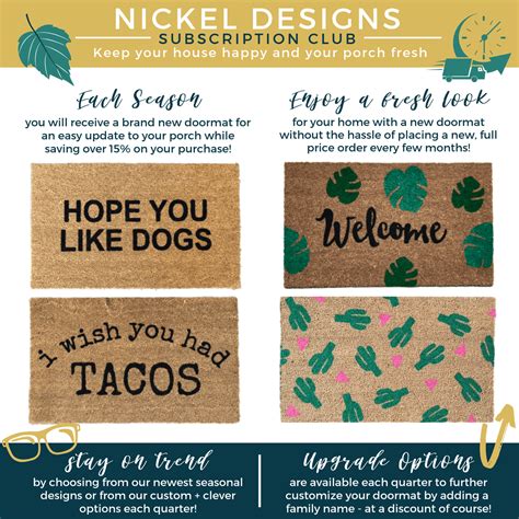 Nickel Designs Doormat Subscription - 1 year