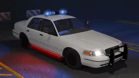 Police Car Lights Flashing