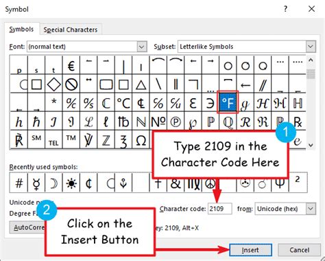 How to type the Degree Fahrenheit (℉) symbol in Word (on Keyboard ...