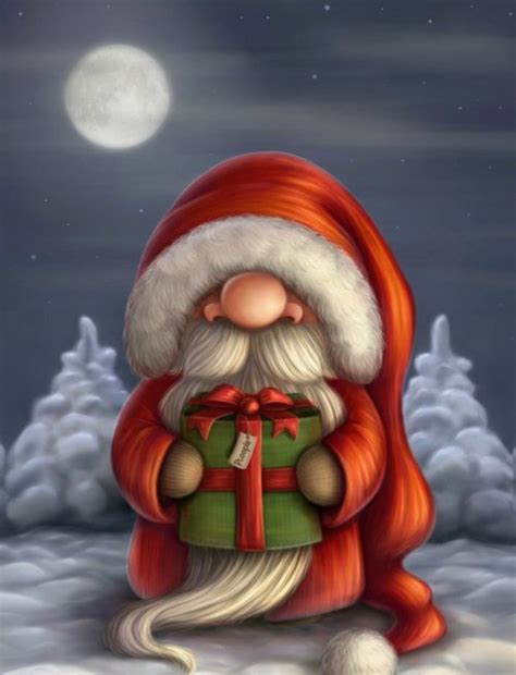 40 Cute Santa Illustrations To Make You Say Awwww - Bored Art