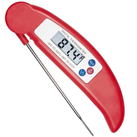 Kitchen Food Digital Electron Probe Thermometer Folding Grilled Meat and Fish Baking Thermometer ...