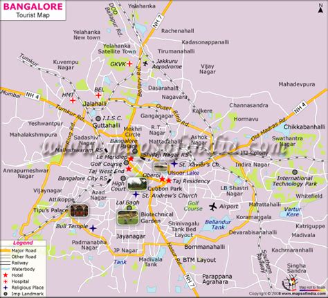 Bangalore Map, Map of Bangalore India