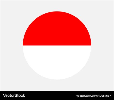 Indonesia indonesian round circle country flag Vector Image