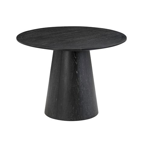 Sahara Black Oak Round Dining Table - TOV Furniture