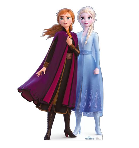 Life-Size Cardboard Cutout of Anna & Elsa Frozen 2