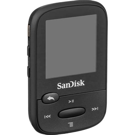 SanDisk 8GB Clip Sport MP3 Player (Black) SDMX24-008G-A46K B&H