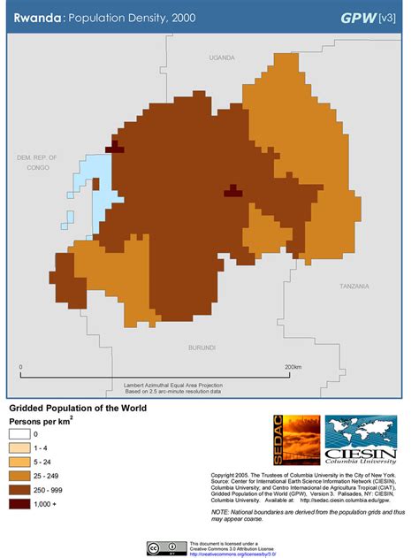 Rwanda: Population Density, 2000 | SEDACMaps | Flickr