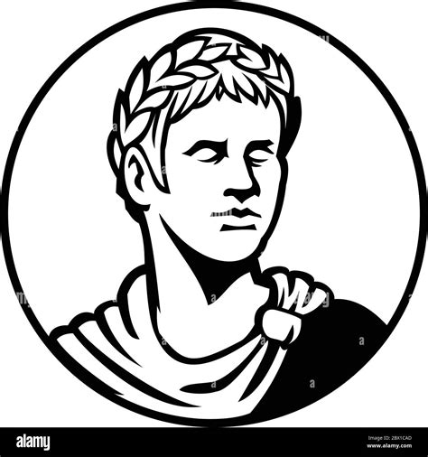 Emperor augustus roman bust Stock Vector Images - Alamy