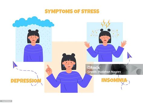 Women With Stress Symptoms Stock Illustration - Download Image Now ...