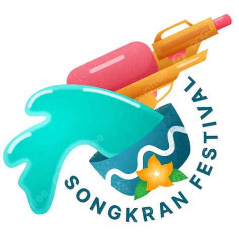 Songkran Festival Clipart Transparent Background, Songkran Festival Logo Badge Design Template ...