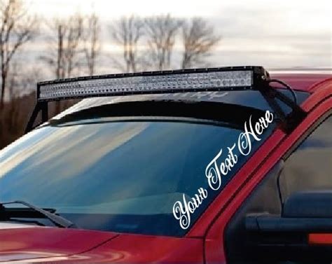 Custom Text Windshield Side Banner Decal Sticker | Custom Sticker Shop ...