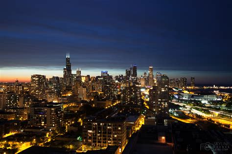 Chicago Skyline at sunset