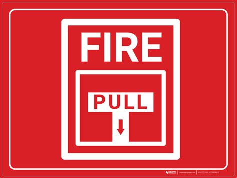 Fire Alarm Pull Station - Floor Marking Sign | Creative Safety Supply