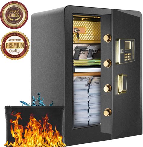 TTLIFE Safes 2.8CFT Fireproof Safe Box Double Key Lock Box HD LCD ...