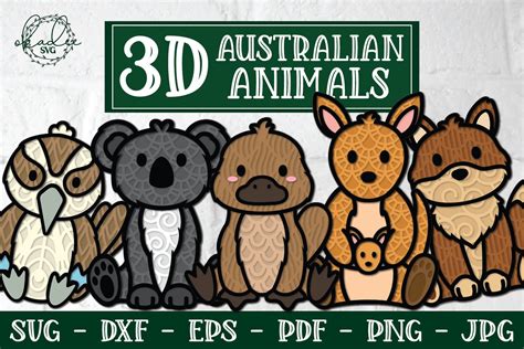 3D Australian Animals Layered Mandala SVG 3D Mandala SVG 3D - Etsy ...