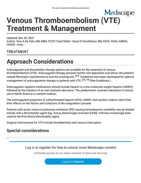 SOLUTION: Venous thromboembolism vte treatment management approach ...