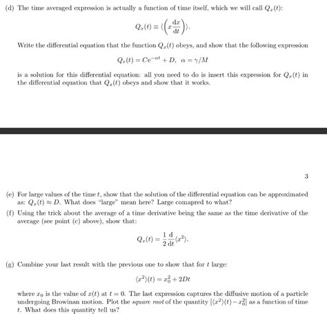 Solved 2. Derivation of the Diffusion Equation in 7 Easy | Chegg.com