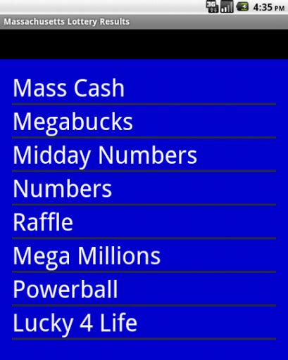 Massachusetts Lottery Results - Android Informer. Get mass cash ...