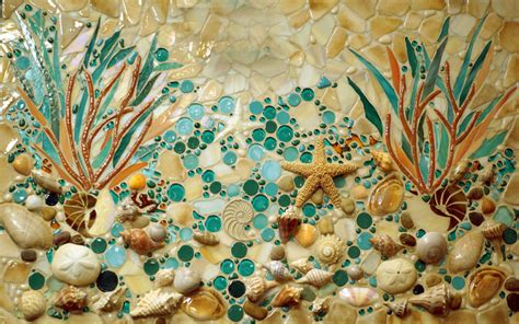 Beach Mosaic Mural | Designer Glass Mosaics