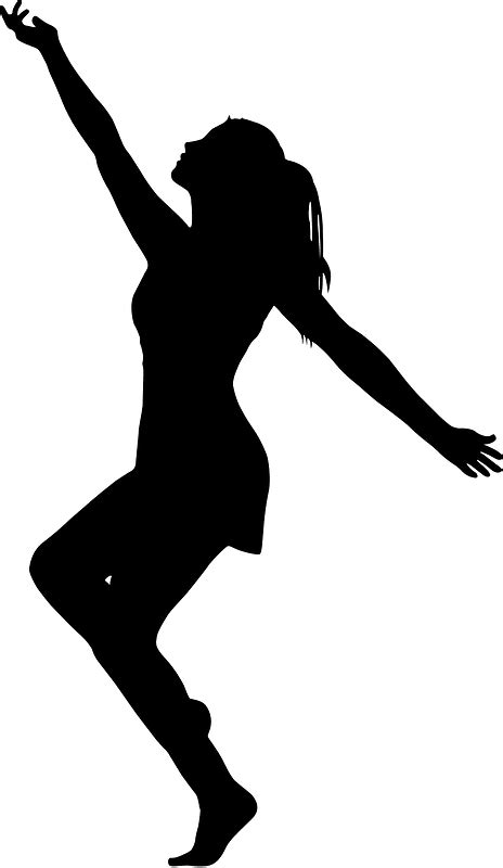 Girls dancing silhouette clipart. Free download transparent .PNG | Creazilla