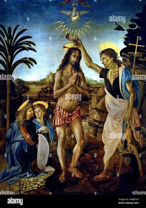 Leonardo da vinci the baptism of christ hi-res stock photography and ...