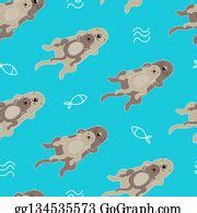 75 Young Cute Otter Clip Art | Royalty Free - GoGraph