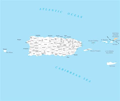 Puerto Rico County Map - Mapsof.Net