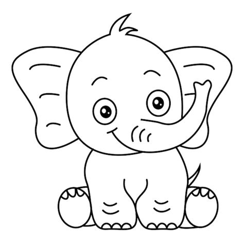 Premium Vector | Cute Baby Elephant clipart