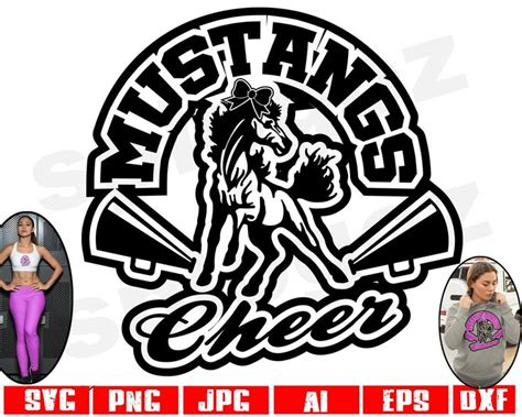 Mustang Cheer Svg Mascot Svg Mustang Cheer Png File Design Logo Download Mustangs Svg Mustang ...