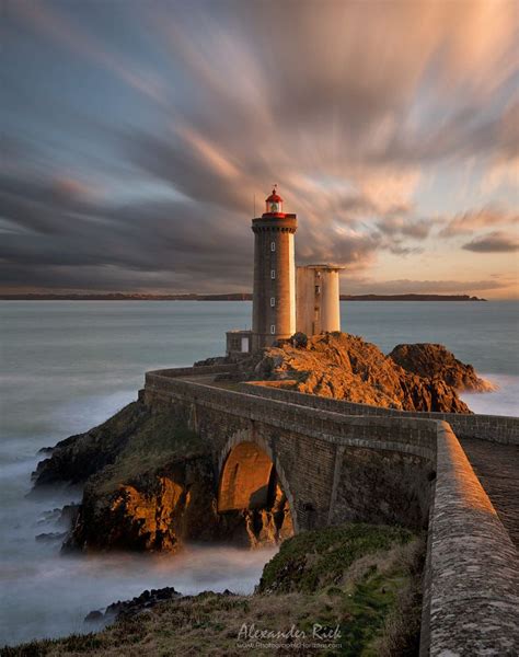 Sunset at the Phare du Petit Minou, Plouzané, Finistère ("Tower Guard" photo by Alexander Riek ...