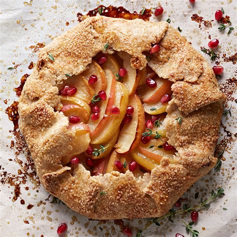 Apple-Pomegranate Galette with Fresh Thyme Recipe - EatingWell