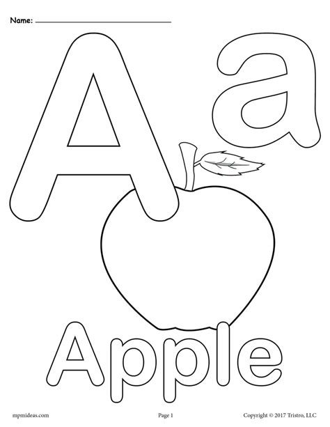 Letter A Coloring Pages - 3 Printable Alphabet Coloring Pages! – SupplyMe