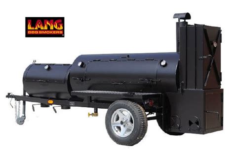 84" Deluxe with Chargrill Lang BBQ Smokers | Smoker cooker, Bbq smokers, Bbq equipment