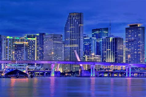Purple Miami Skyline, Florida | Purple Neon Lights in Miami … | Flickr