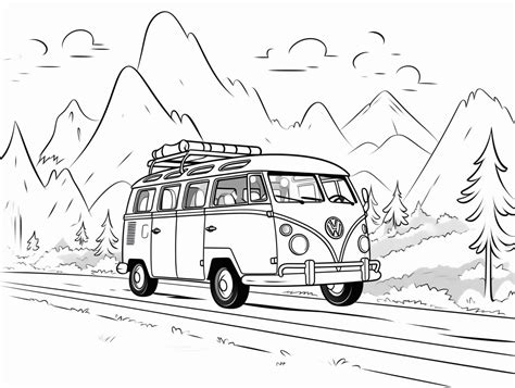 Windshield Views: Road Trip Coloring - Coloring Page