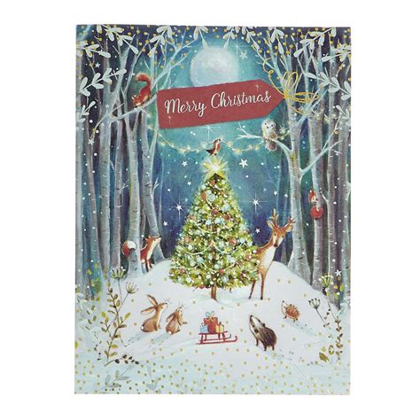 Buy 10 Deluxe Charity Boxed Christmas Cards - Festive Woodland (2 ...