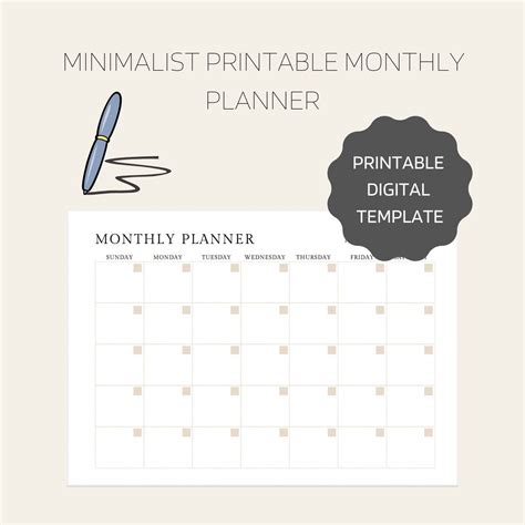 Editable Blank Monthly Planner Printable Pdf Us Lette - vrogue.co